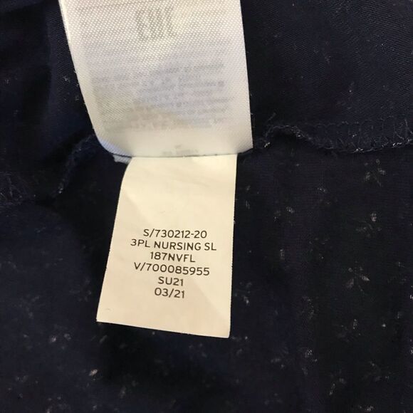 GAP navy blue maternity long sleeve blouse size XL - Picture 5 of 8